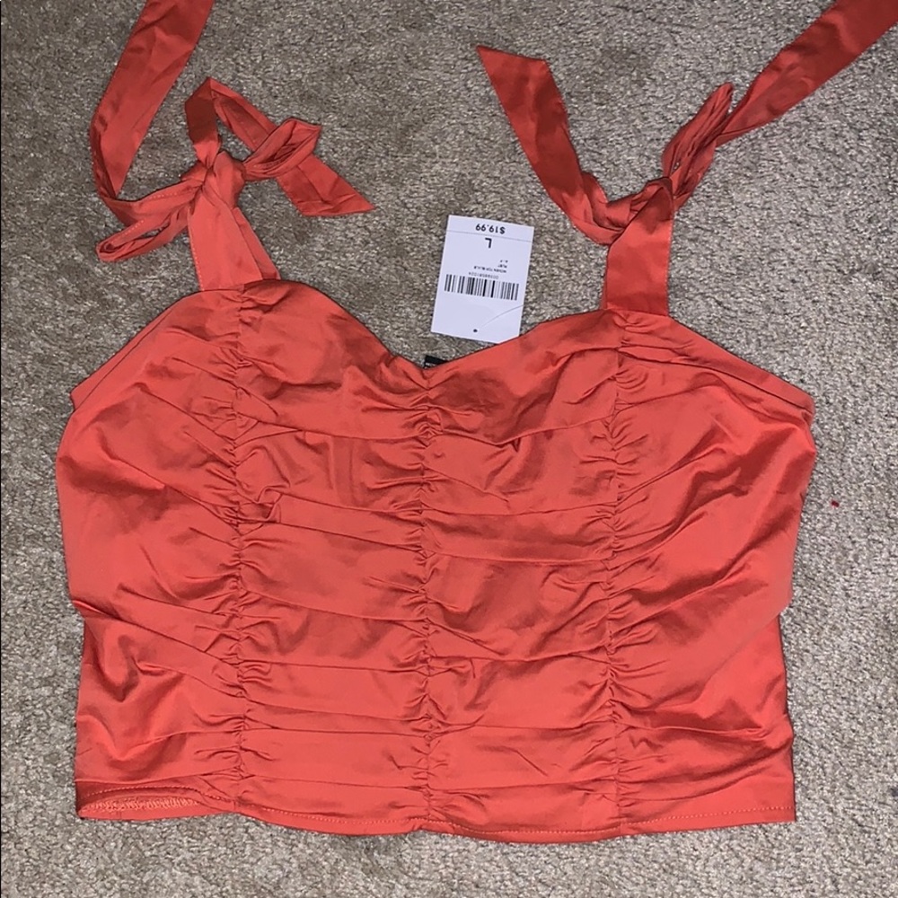 Never Worn, NWT Orange crop top!